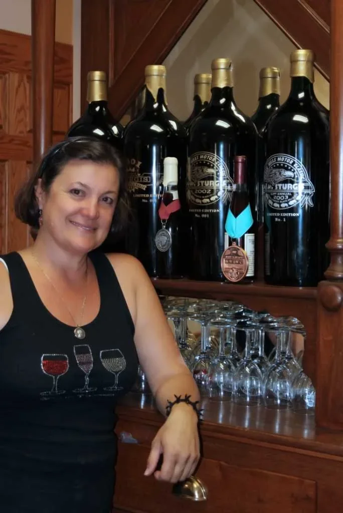 Sherry Nygaard in the tasting room